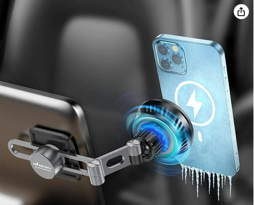 Ford Mustang Mach-E Attaching iPhone holder to main screen. 1714535315656-0h