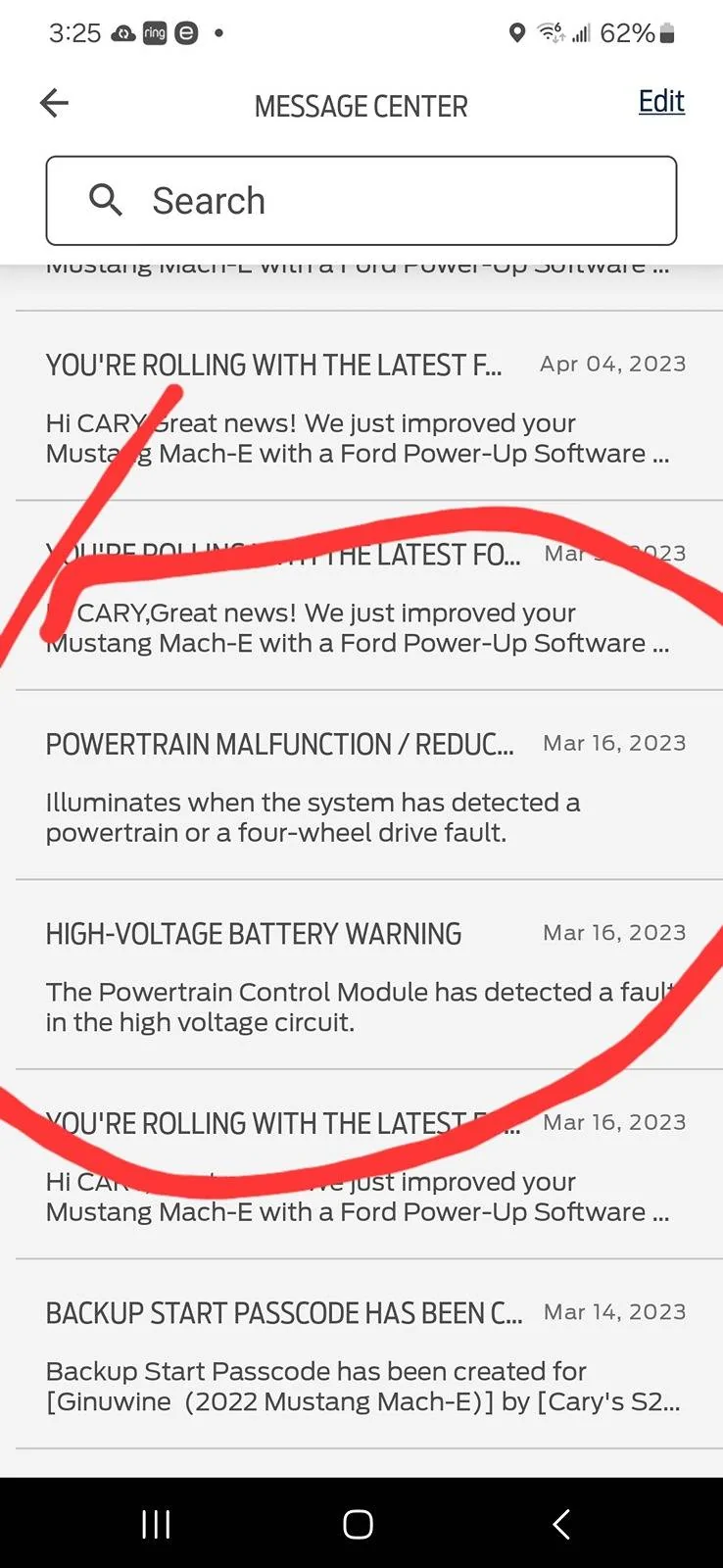 Ford Mustang Mach-E Several Mach-E Service Actions [Resumed] - Powertrain Software Issue Screenshot_20240501_152508_FordPass