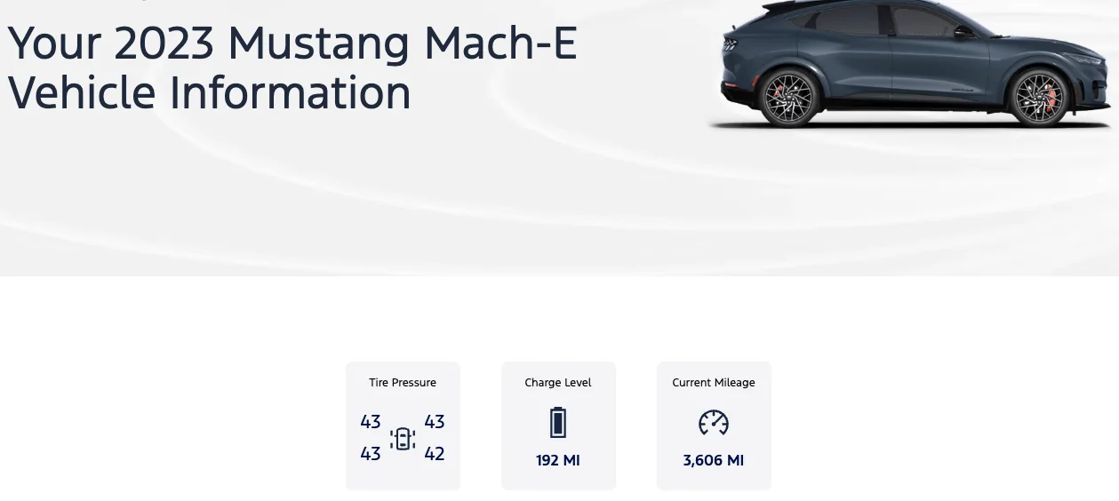 Ford Mustang Mach-E 12V SOC % on Ford.com Screenshot 2024-05-01 at 17.55.42