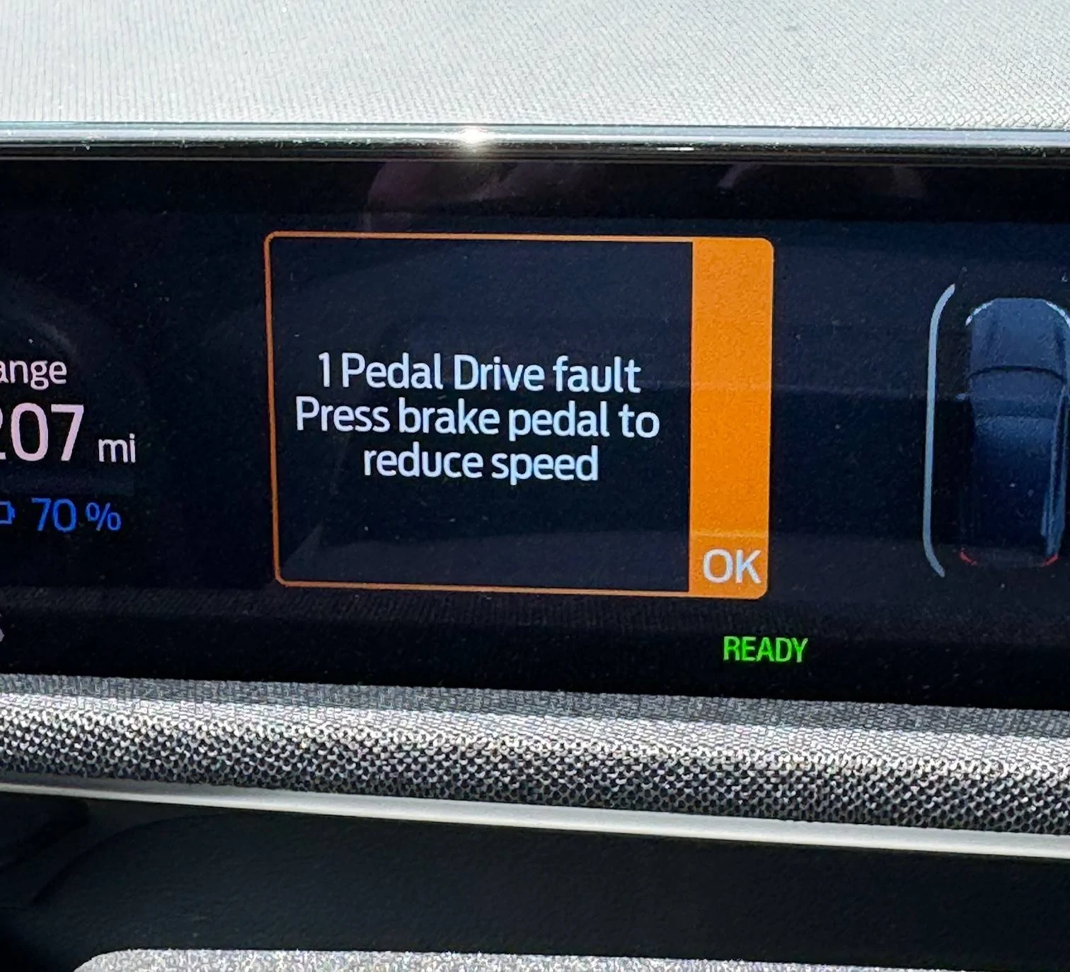 Ford Mustang Mach-E SSM 52498 - "1 Pedal Drive Fault" Warning Message, P0C2F:92 Stored in the SOBDMC Photo