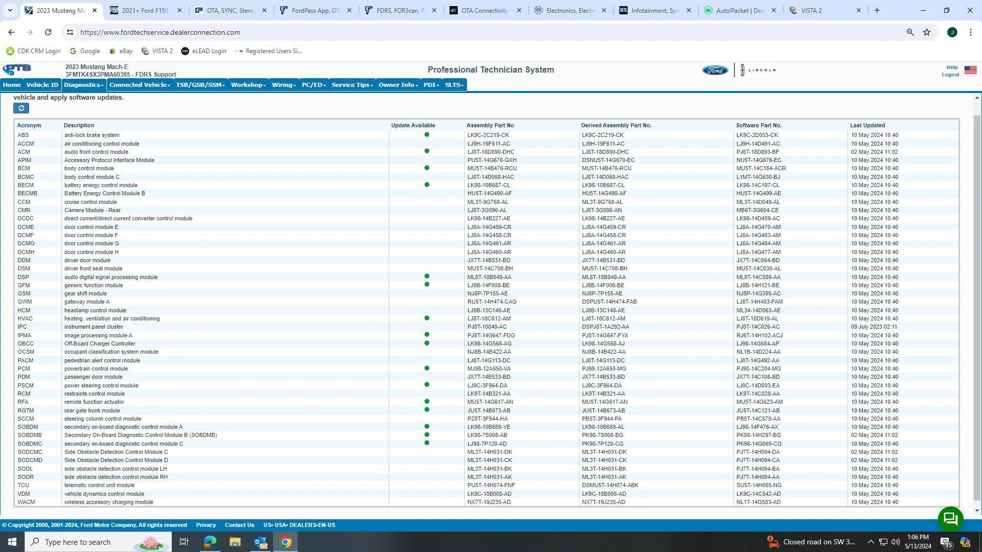Ford Mustang Mach-E OTA Connectivity Icon (up/down arrows + mouse pointer) Missing For Days At A Time 1715620022473-d