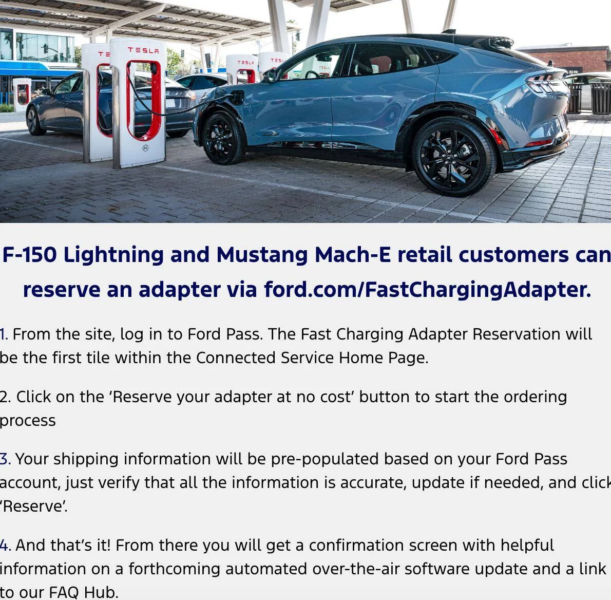 Ford Mustang Mach-E Can't reserve my Tesla adapter Screenshot 2024-05-16 at 7.07.13 AM