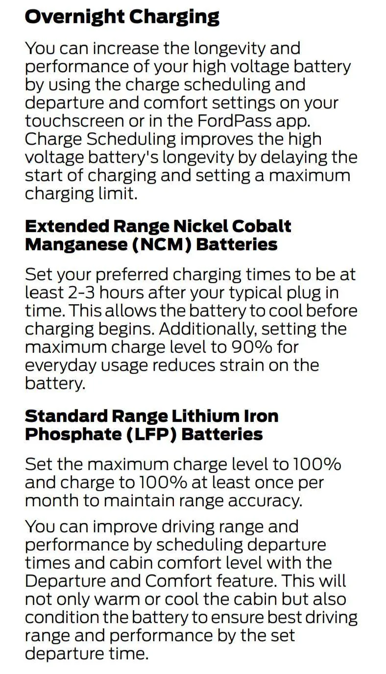 Ford Mustang Mach-E Ford Official Charge to 100% Lithium Phosphate Battery Screenshot_20240528-195508
