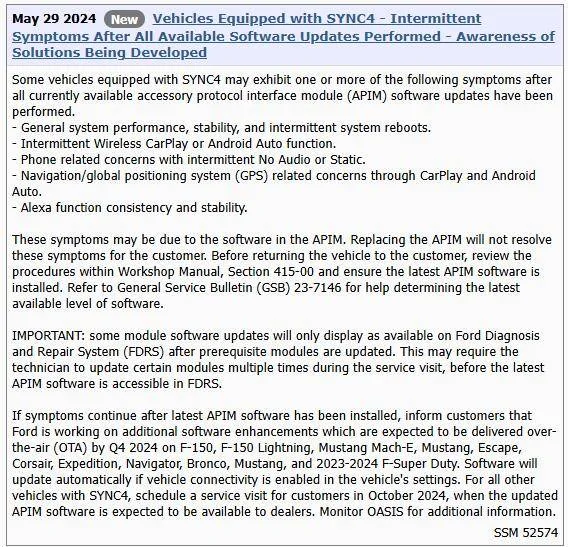 Ford Mustang Mach-E Post here if you have an active FDRS account and are willing to look up info for others Sync4_Issues_Awareness