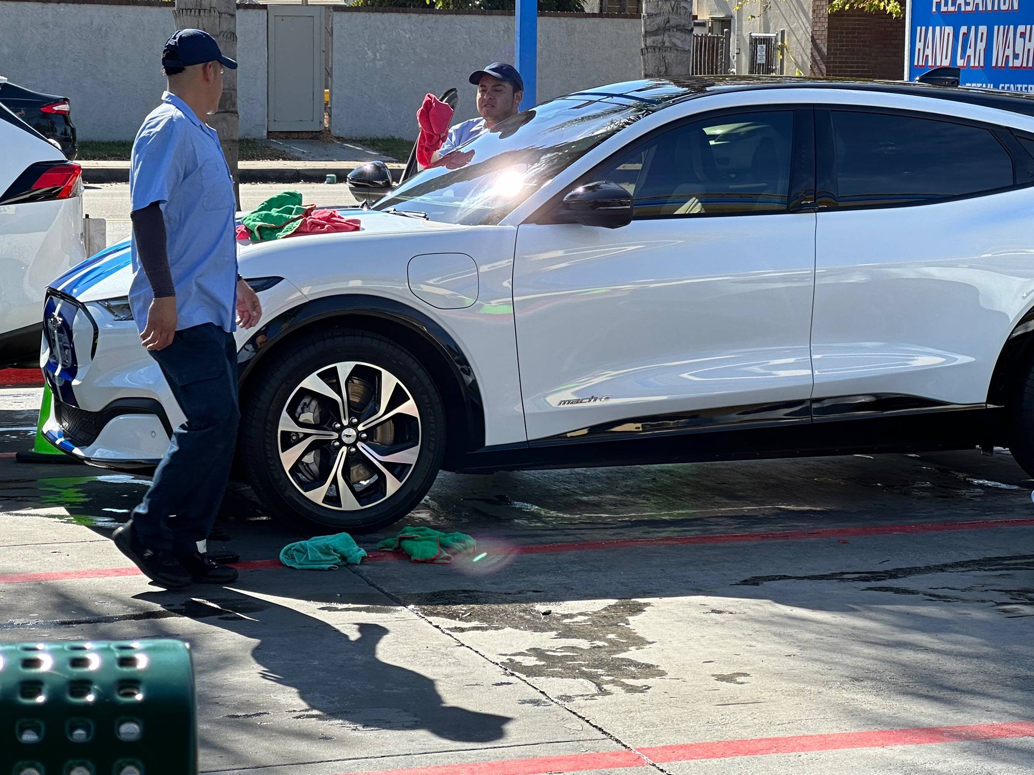 Ford Mustang Mach-E Charge Port Door fell off in car wash IMG_3148