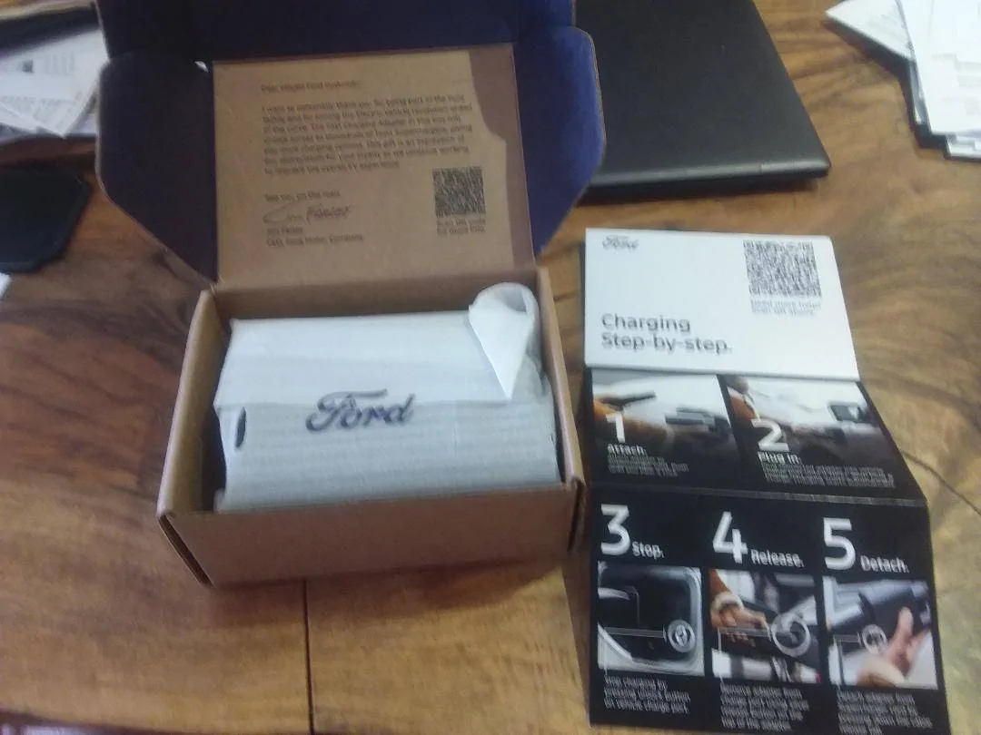 Ford Mustang Mach-E Second batch of NACS adapters are shipping out New Tesla adapter from Ford - contents