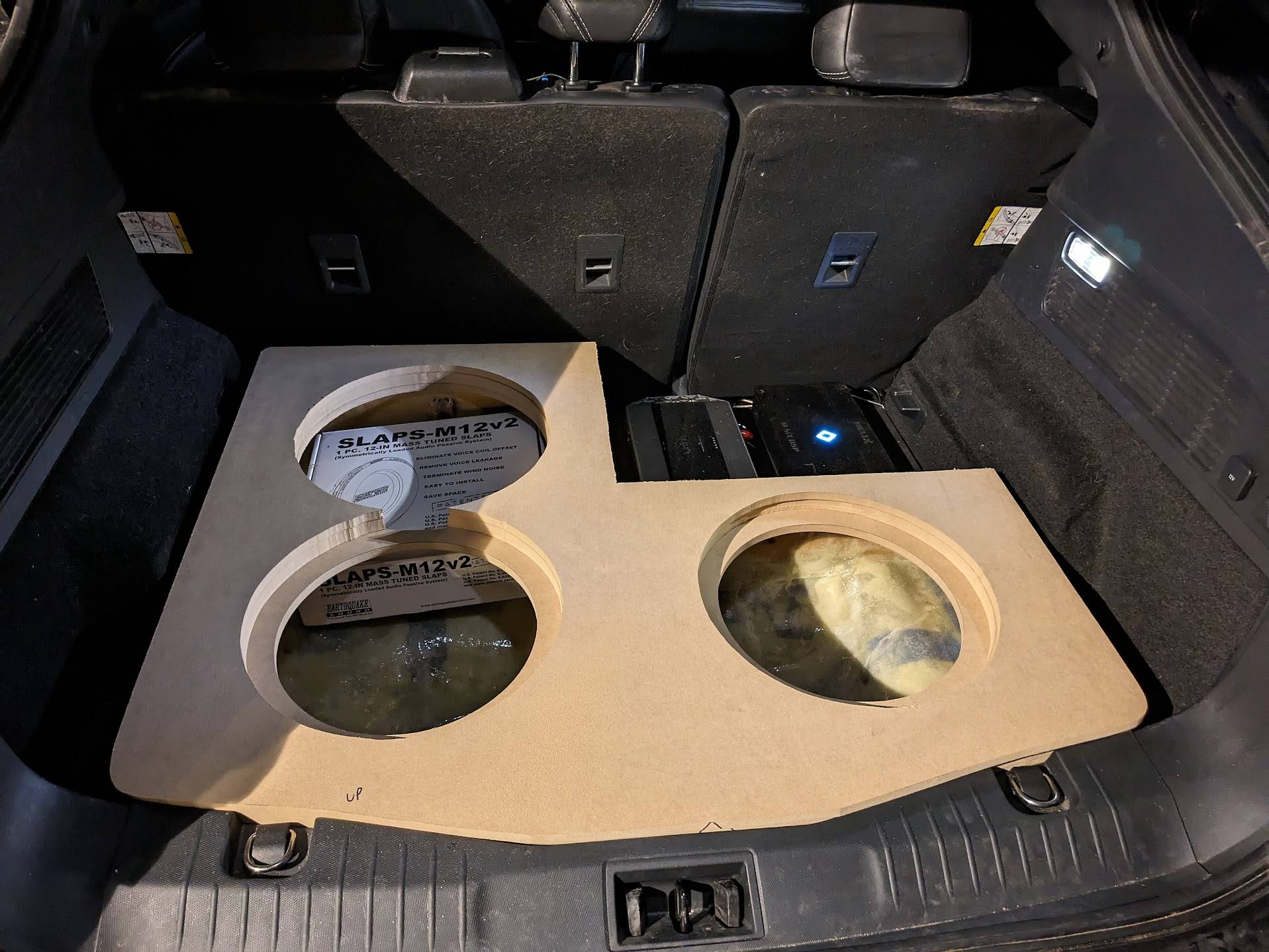 Ford Mustang Mach-E Speakers/Sub/Amps install and base/select model audio information Fiberglass box with lid
