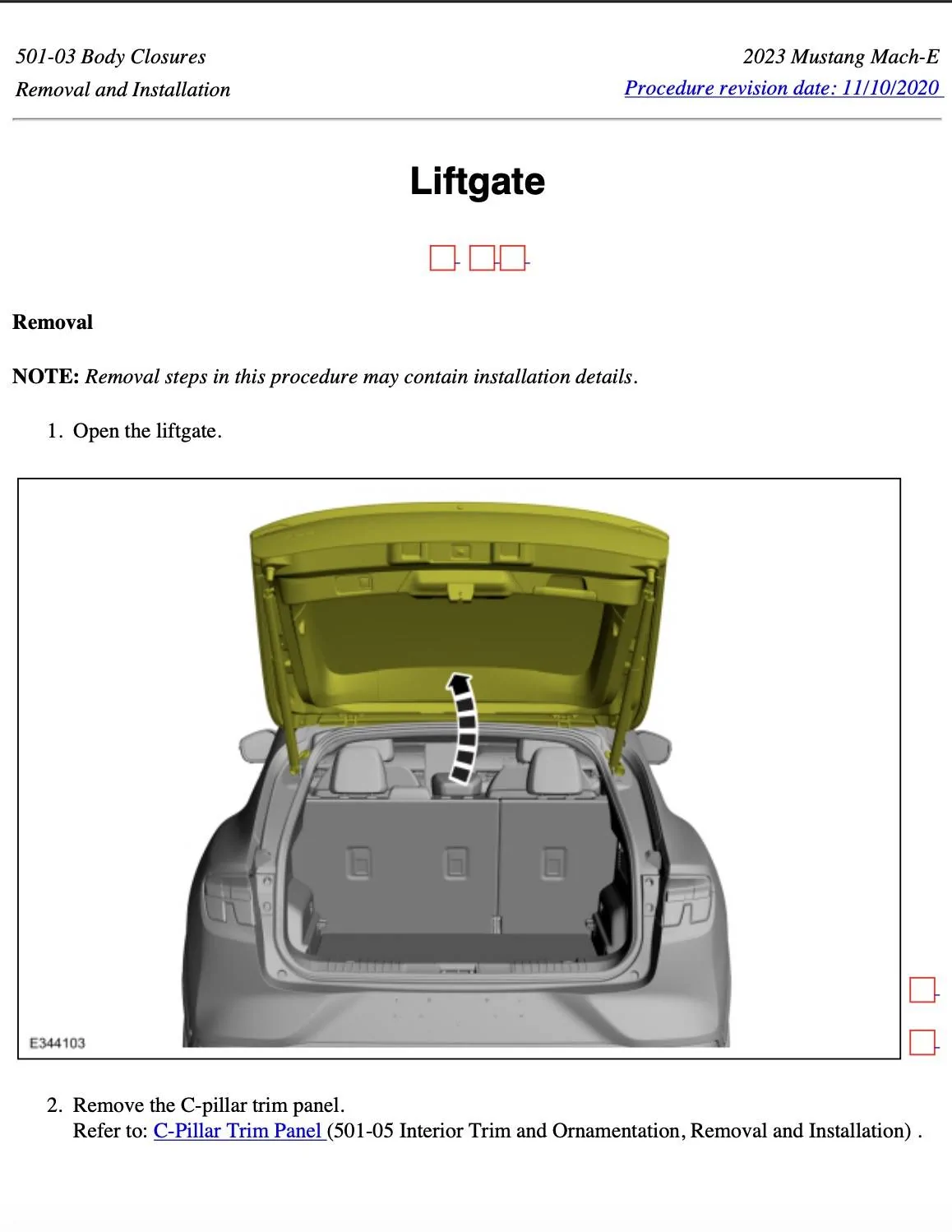 Ford Mustang Mach-E Liftgate Removal Screenshot 2024-06-20 at 6.59.46 PM