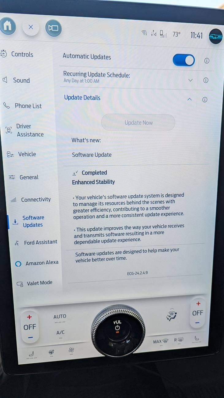 Ford Mustang Mach-E OTA Update ECG-24.2.4.9 1000037229