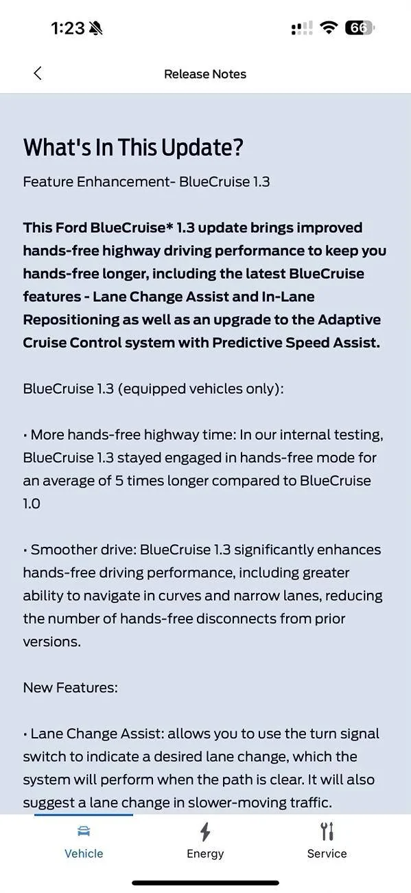 Ford Mustang Mach-E I just got BlueCruise 1.3 on my 2022 tempImageaLL7eM