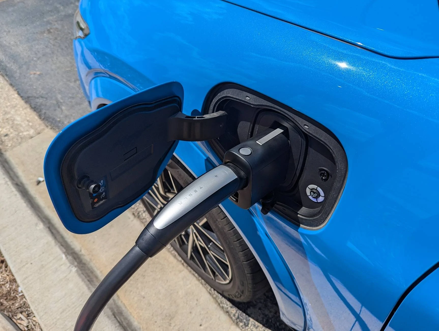 Ford Mustang Mach-E BlueOval charge network + Tesla network was amazing! PXL_20240627_195625081
