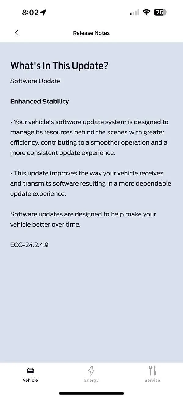 Ford Mustang Mach-E Finally got my first update! 1719666166641-n