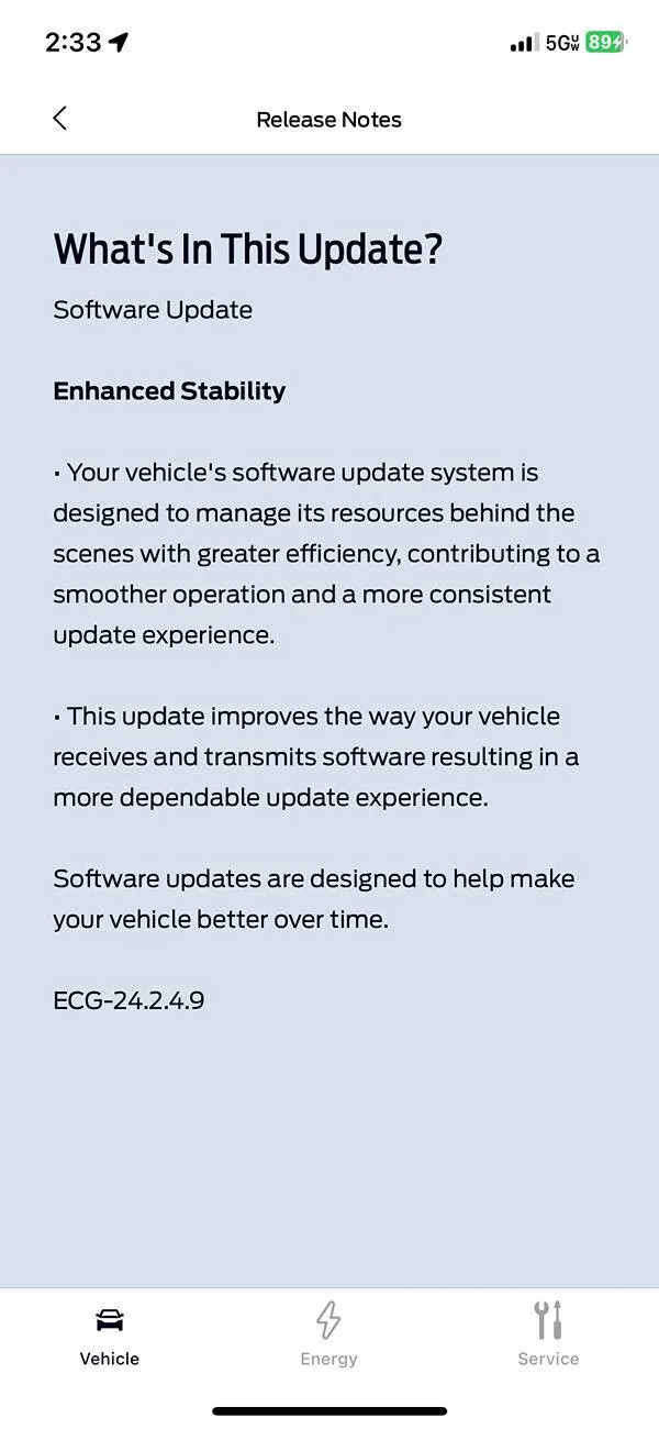 Ford Mustang Mach-E 6.14 update IMG_2573