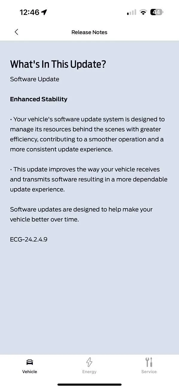 Ford Mustang Mach-E Finally got my first update! 1720115243029-dr