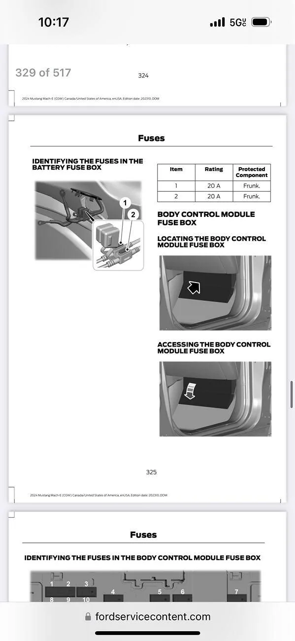 Ford Mustang Mach-E How to open Body Control Module Fuse Box IMG_3393