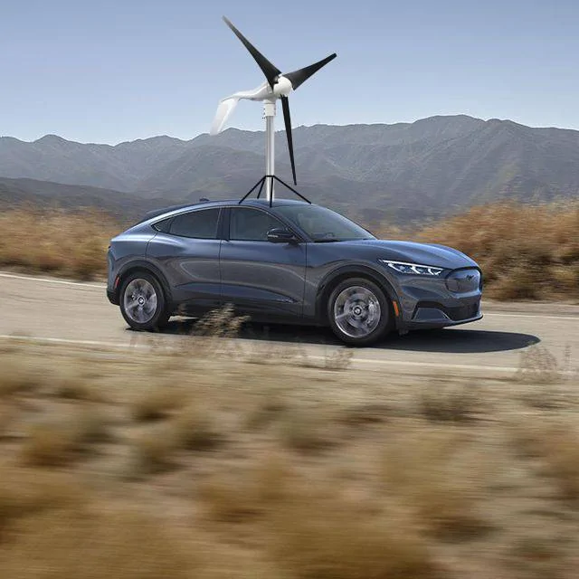 Ford Mustang Mach-E Go Sun solar panels -  charging while parked & covers the car. Would you get one ? mach e wind