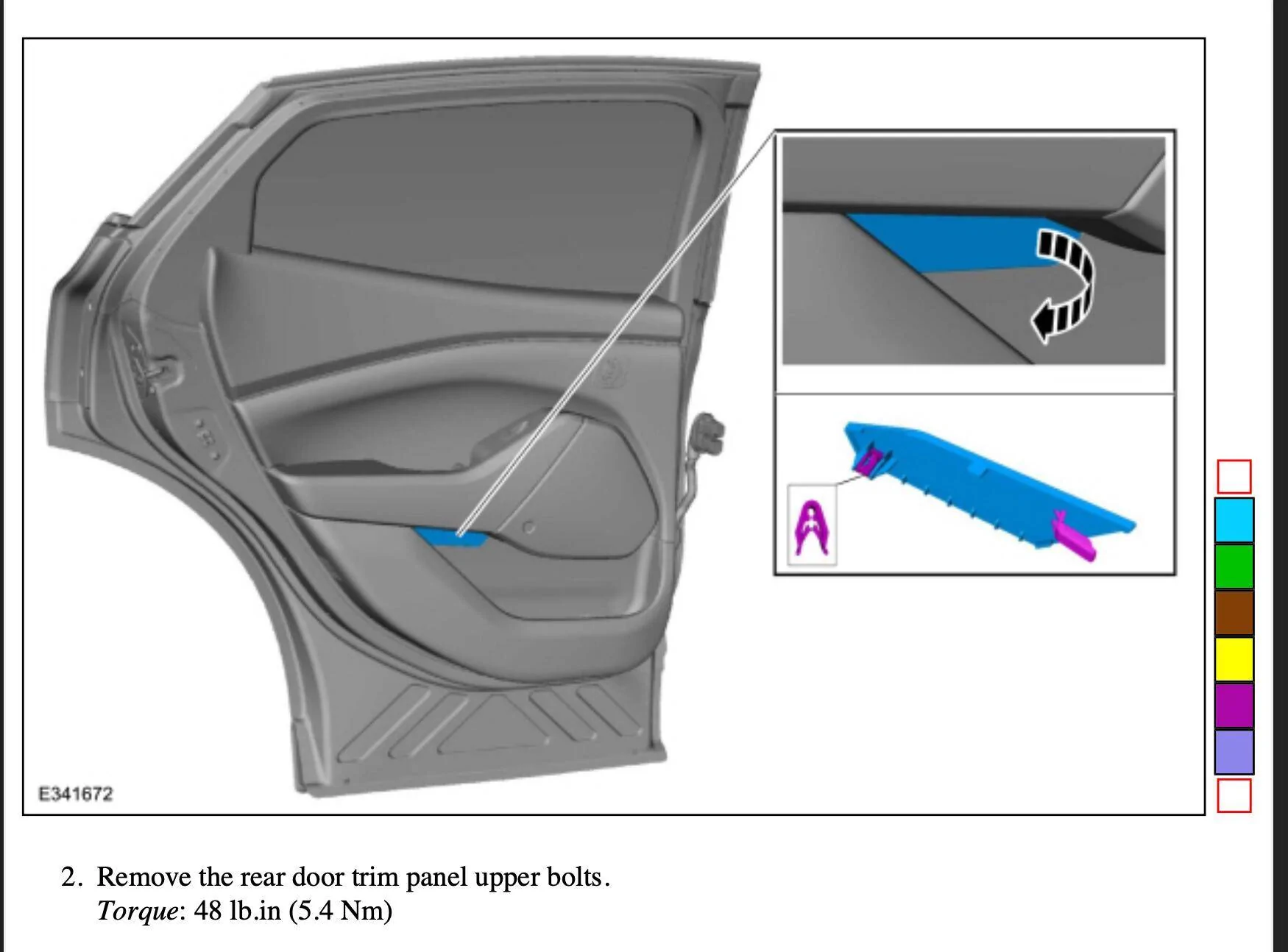 Ford Mustang Mach-E Rear door (inside panel) disassembly instructions? Screenshot 2024-07-08 at 4.02.05 PM