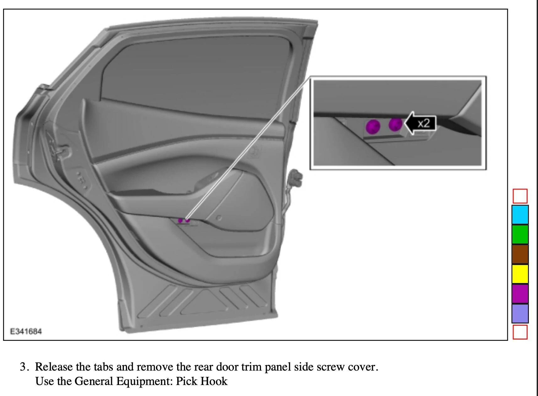Ford Mustang Mach-E Rear door (inside panel) disassembly instructions? Screenshot 2024-07-08 at 4.02.10 PM