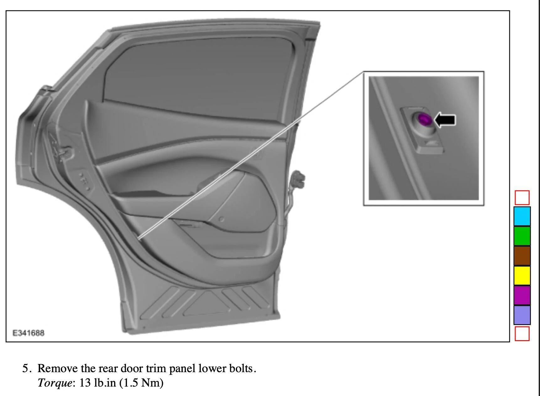 Ford Mustang Mach-E Rear door (inside panel) disassembly instructions? Screenshot 2024-07-08 at 4.02.25 PM