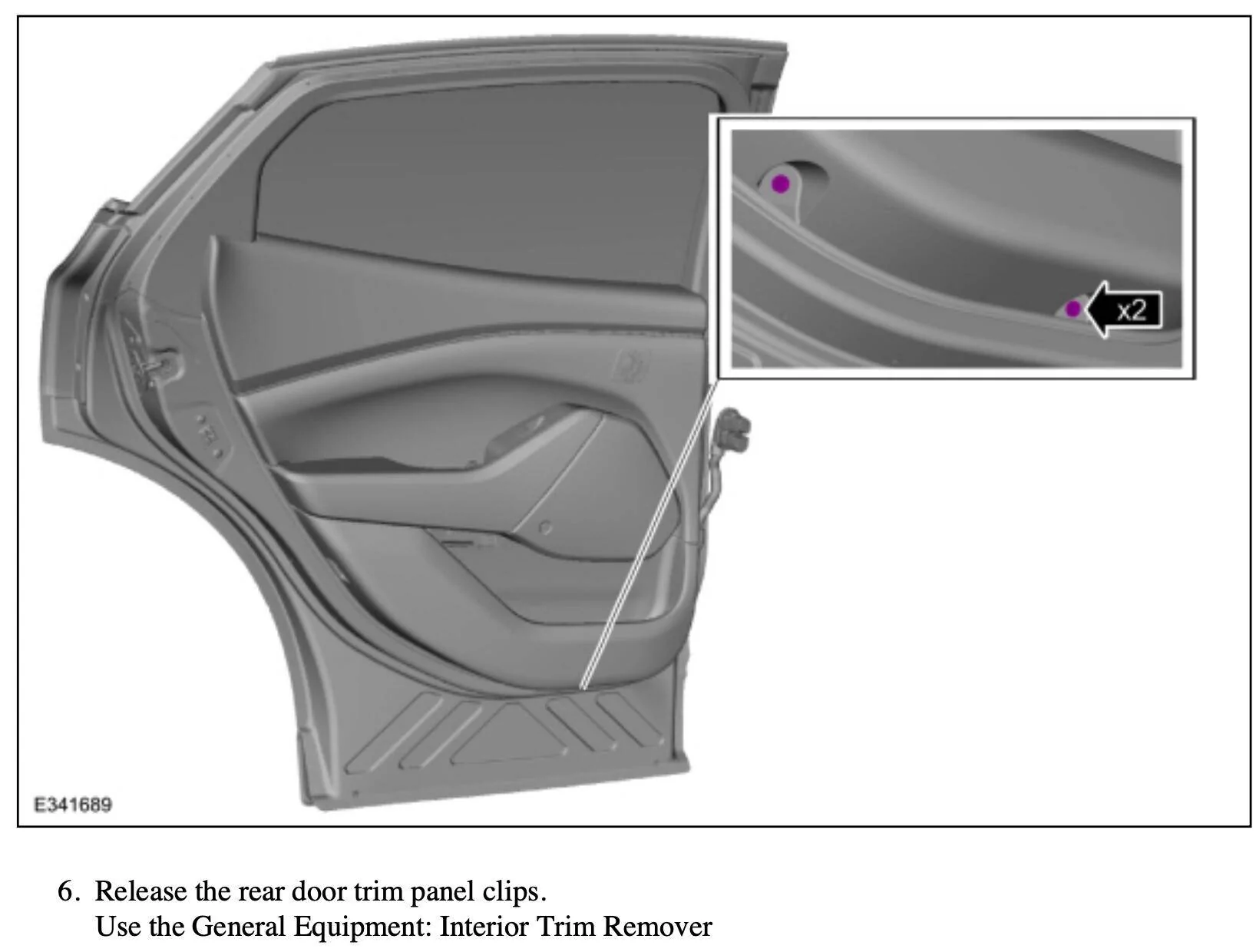 Ford Mustang Mach-E Rear door (inside panel) disassembly instructions? Screenshot 2024-07-08 at 4.02.34 PM