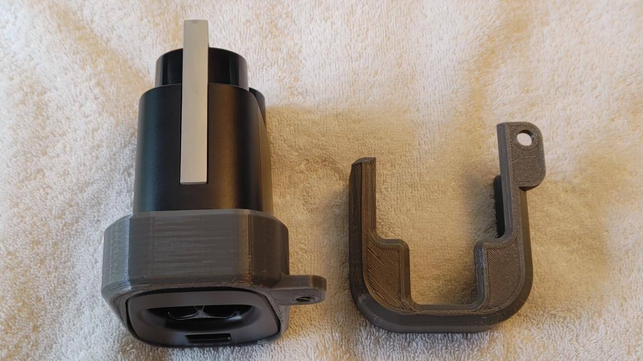 Ford Mustang Mach-E 3D printed lock for Ford NACS adapter 4d - apart