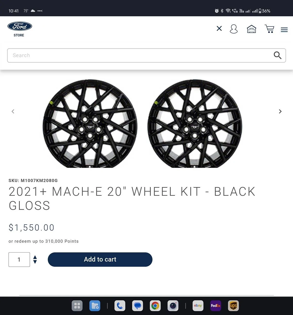 Ford Mustang Mach-E OEM Nite Pony Mach-E GT PE wheels in gloss black available from Ford Performance Accessories Screenshot_2024-07-09-22-41-52-49_40deb401b9ffe8e1df2f1cc5ba480b12