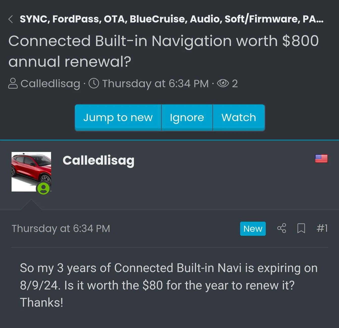 Ford Mustang Mach-E Connected Built-in Navigation worth $80 annual renewal? Screenshot_20240716-071150