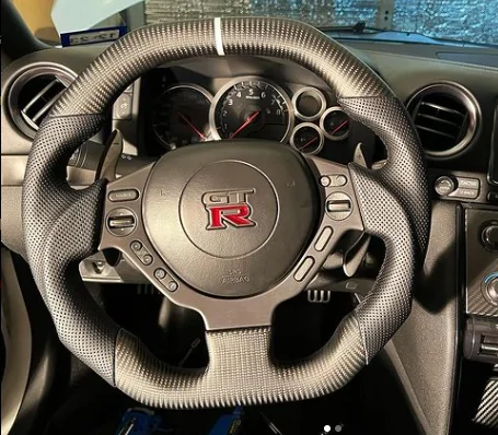 Ford Mustang Mach-E RED FLOCKED steering wheel for Mach-E, by BSKT Design gtr