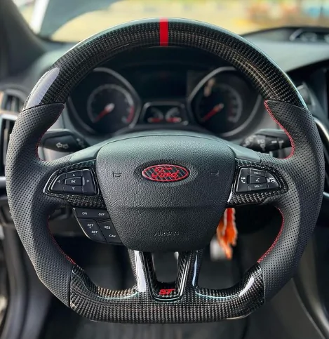 Ford Mustang Mach-E RED FLOCKED steering wheel for Mach-E, by BSKT Design Sem Título
