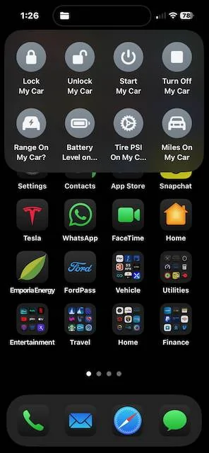Ford Mustang Mach-E DIY: Start, Lock, or Unlock your car with Siri, Widget, or Shortcut IMG_1346