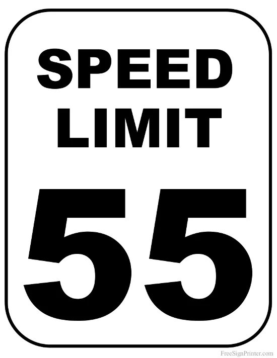 Ford Mustang Mach-E Predictive cruise and speed limit printable-speed-limit-55-mph-sign-255248867