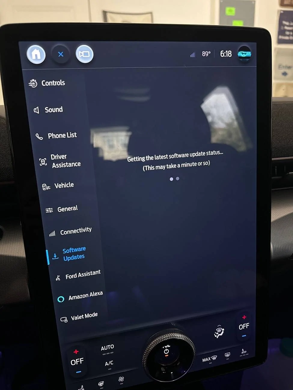 Ford Mustang Mach-E Software update screen imag