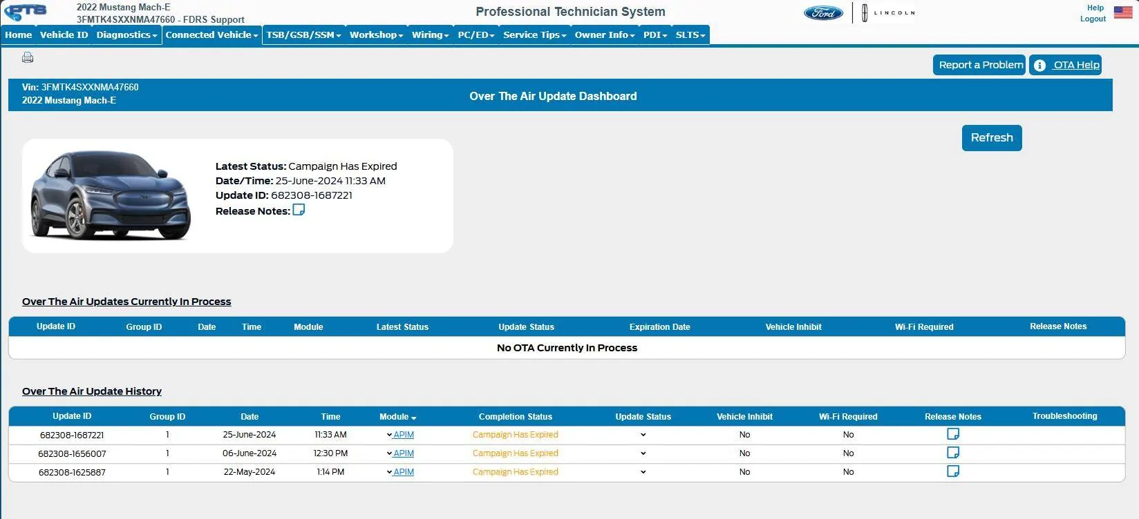 Ford Mustang Mach-E Post here if you have an active FDRS account and are willing to look up info for others 3FMTK4SXXNMA47660-6-Aug-24OTA