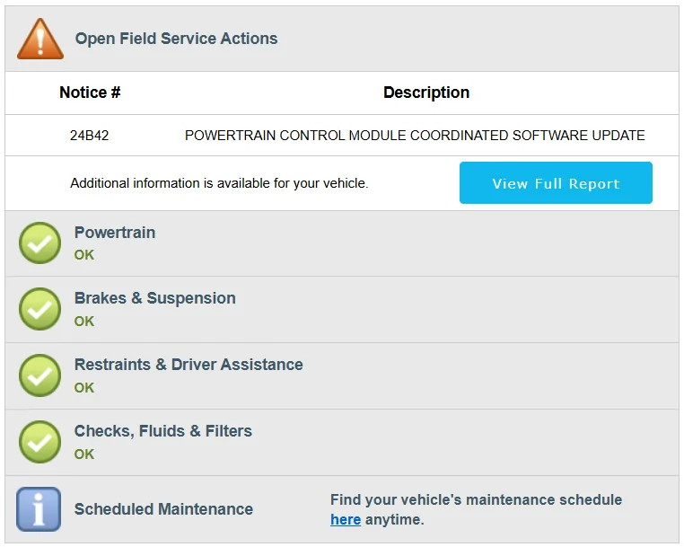 Ford Mustang Mach-E Open Field Service Action: 24B42 1722948579128-6q