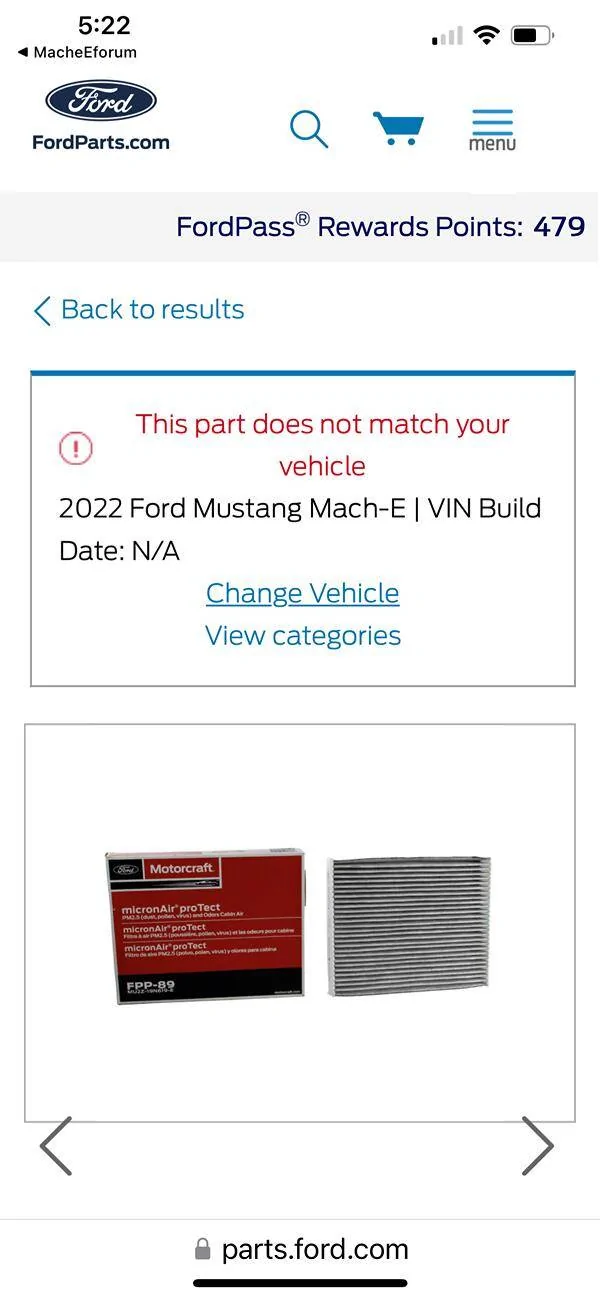 Ford Mustang Mach-E New Premium Cabin Air Filter from Ford IMG_5054