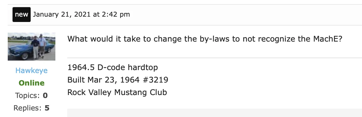 Ford Mustang Mach-E Crickets at the MCOA Screen Shot 2021-01-21 at 3.44.16 PM