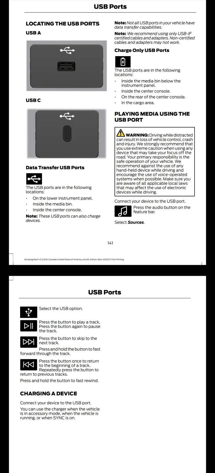 Ford Mustang Mach-E Audio: How to listen to CD‘s Screenshot_20210124-040300