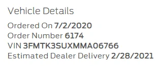 Ford Mustang Mach-E Delayed delivery date now moved up (sooner) 1611678346424