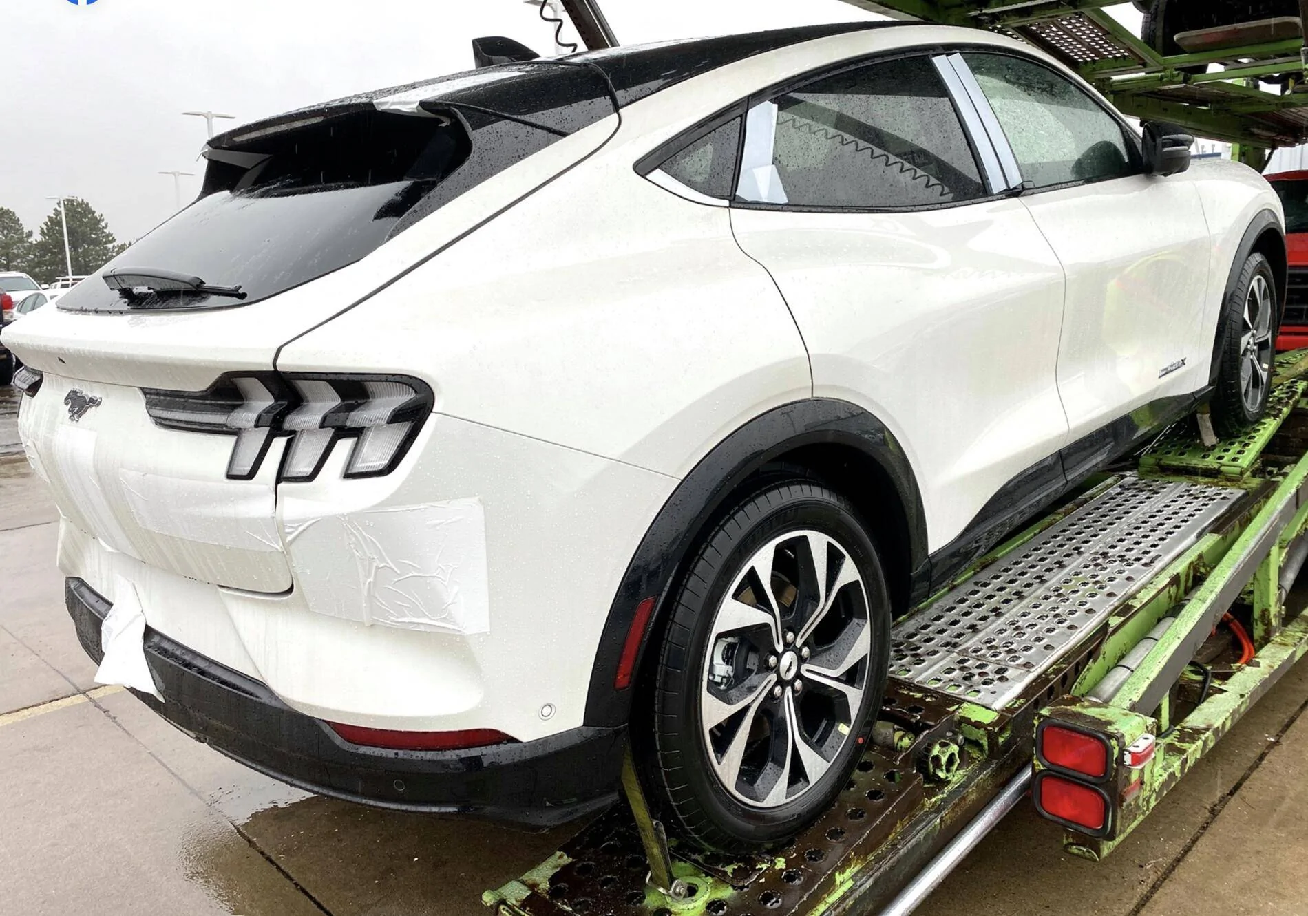Ford Mustang Mach-E Shipped Mach-Es Arrive at Kansas City Terminal With Deliveries Imminent Screen Shot 2021-01-27 at 7.39.25 AM