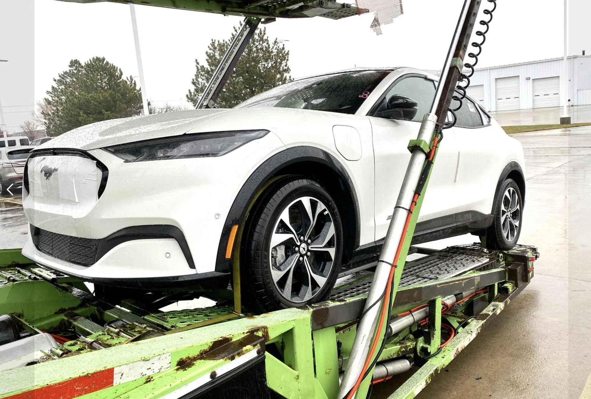 Ford Mustang Mach-E Shipped Mach-Es Arrive at Kansas City Terminal With Deliveries Imminent Screen Shot 2021-01-27 at 7.39.00 AM