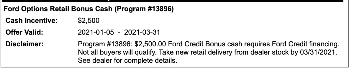 Ford Mustang Mach-E Current financing rebates and incentives? Screen Shot 2021-01-28 at 21.32.48