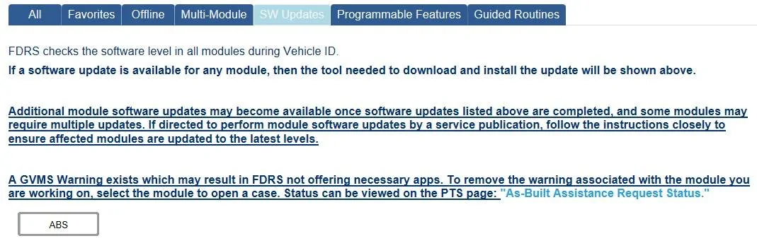 Ford Mustang Mach-E The Complete DIY Guide to Updating Your Mach-E with FDRS Screenshot FDRS GVMS ABS