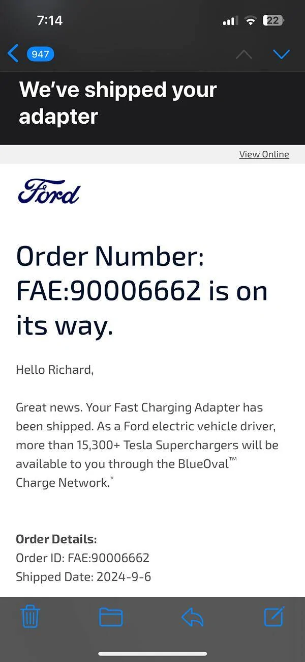 Ford Mustang Mach-E NACS Adapter Now Available + Ford EV Owners Can Now Charge on Tesla Superchargers in U.S., Canada! 🙌 IMG_4179