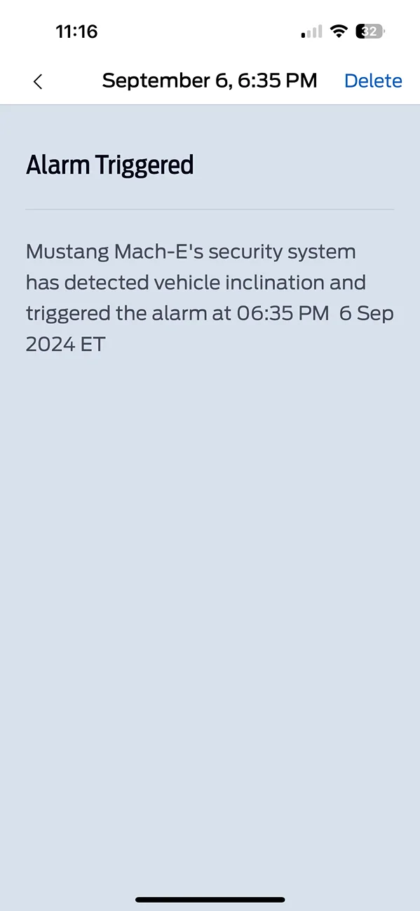 Ford Mustang Mach-E Anyone Get This Warning IMG_0349