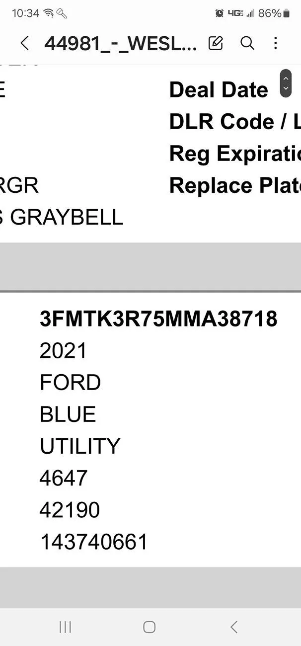 Ford Mustang Mach-E Door fault service required Screenshot_20240911_103421_Samsung Notes