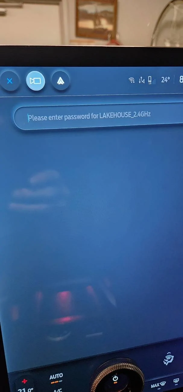 Ford Mustang Mach-E Cant input password for wifi 1000020395
