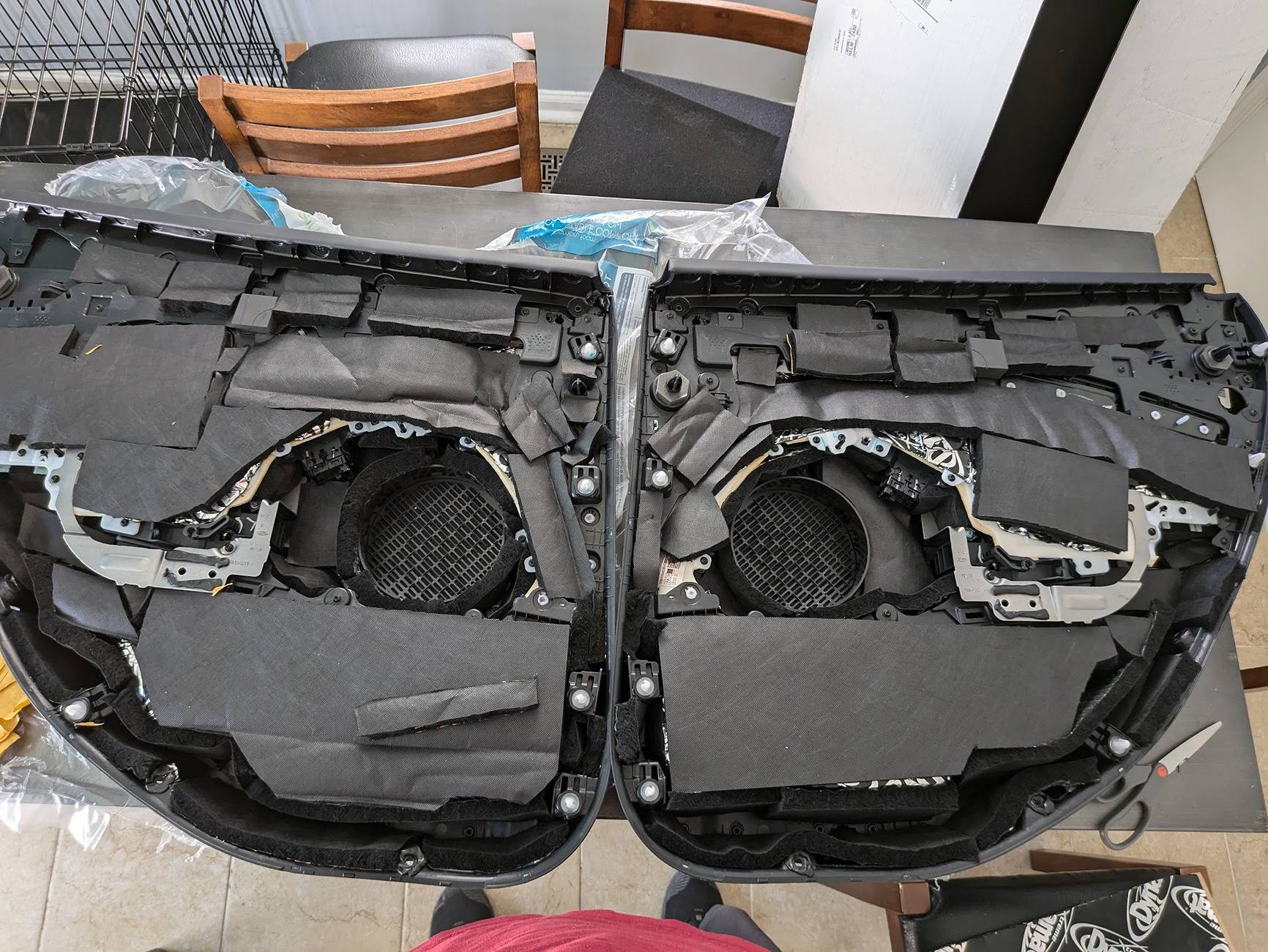 Ford Mustang Mach-E Speakers/Sub/Amps install and base/select model audio information rear door card fibermatt