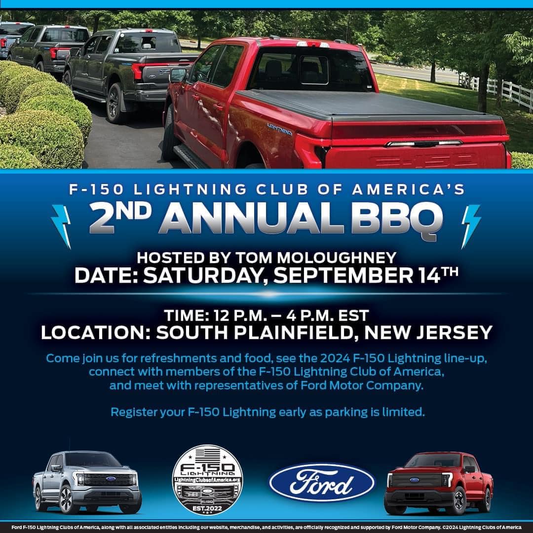 Ford Mustang Mach-E Bummer Tom Moloughney doesn't drive a Mach E 2nd NE Lightning Club cookout