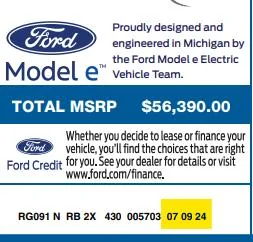 Ford Mustang Mach-E May I please get a build date lookup from my VIN? 1726666501976-4q