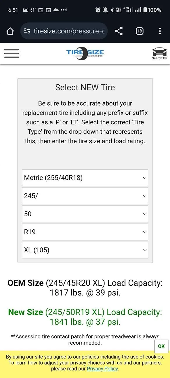 Ford Mustang Mach-E Downgrading from 20" to 19" on GTPE for ride quality improvements Screenshot_2024-09-20-06-51-33-49_40deb401b9ffe8e1df2f1cc5ba480b12